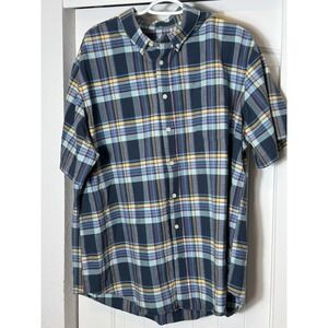 Merona Mens Plaid Short Sleeve Shirt Size 2XL XXL